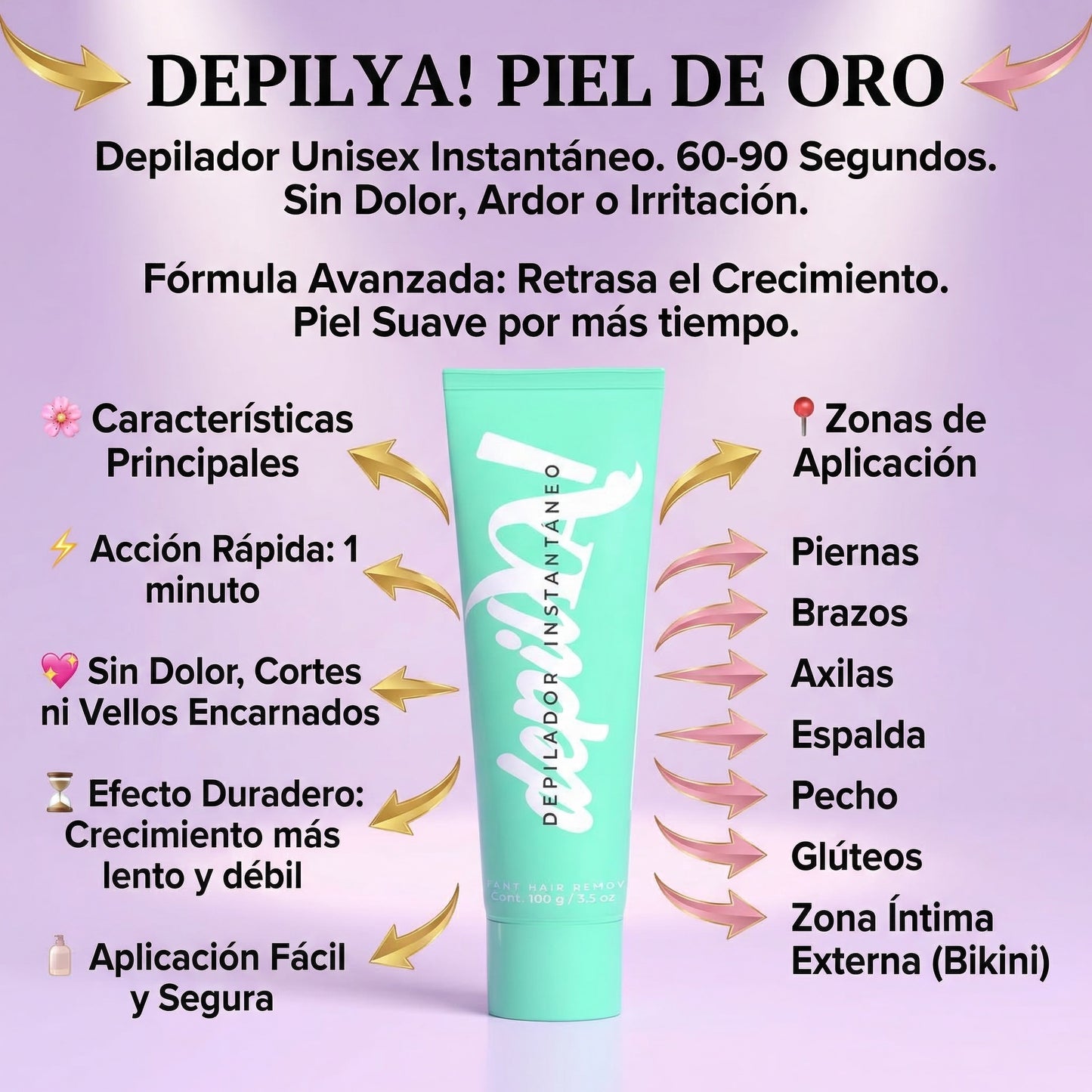 ✨ DepilYA! Piel de Oro – Depilación rápida, sin dolor y efectiva